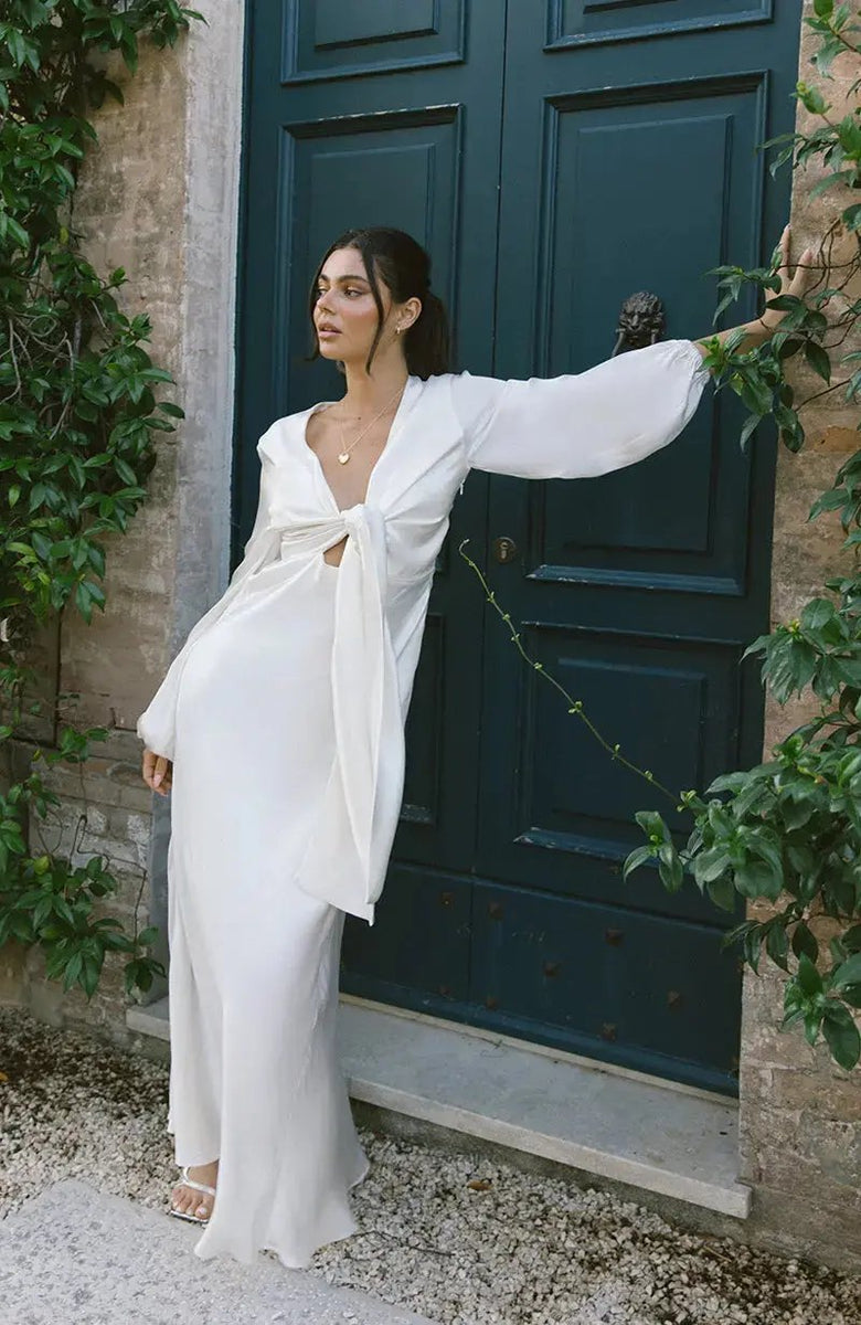 Tina Bridal Tie Front Dress Tina Bridal Tie Front Dress