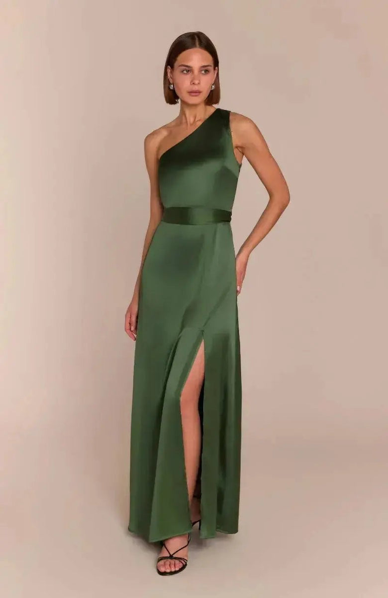 Olive Green Satin Pale Green Bridesmaid Dresses Uk Porto One
