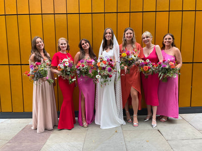The hottest Pink bridesmaids dresses