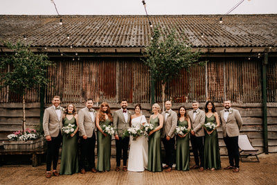 Olive Green Satin Bridesmaids Dresses