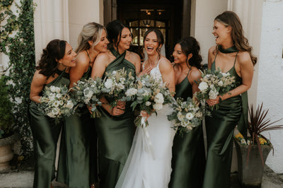 Olive green bridesmaids dresses