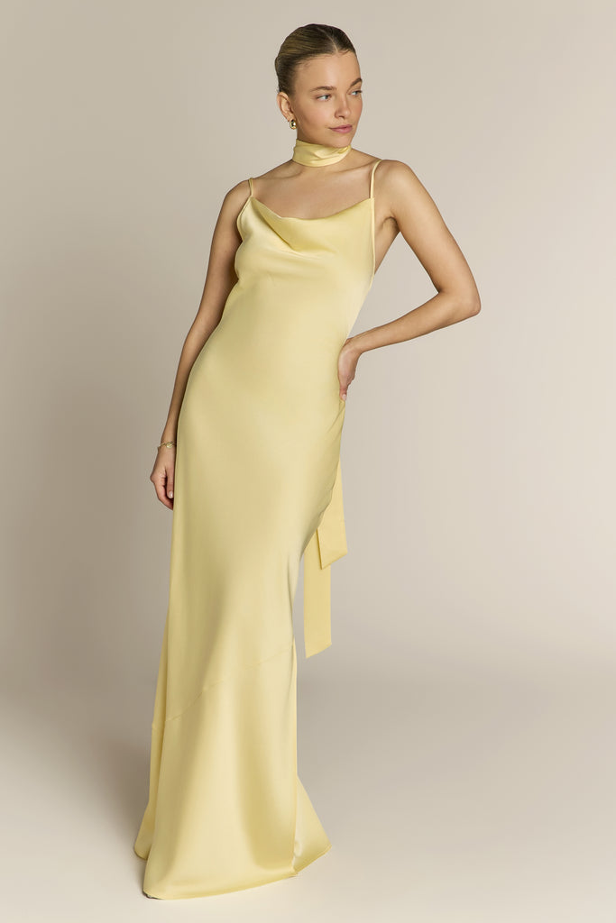 Pollenca cowl neck Dress Lemonade
