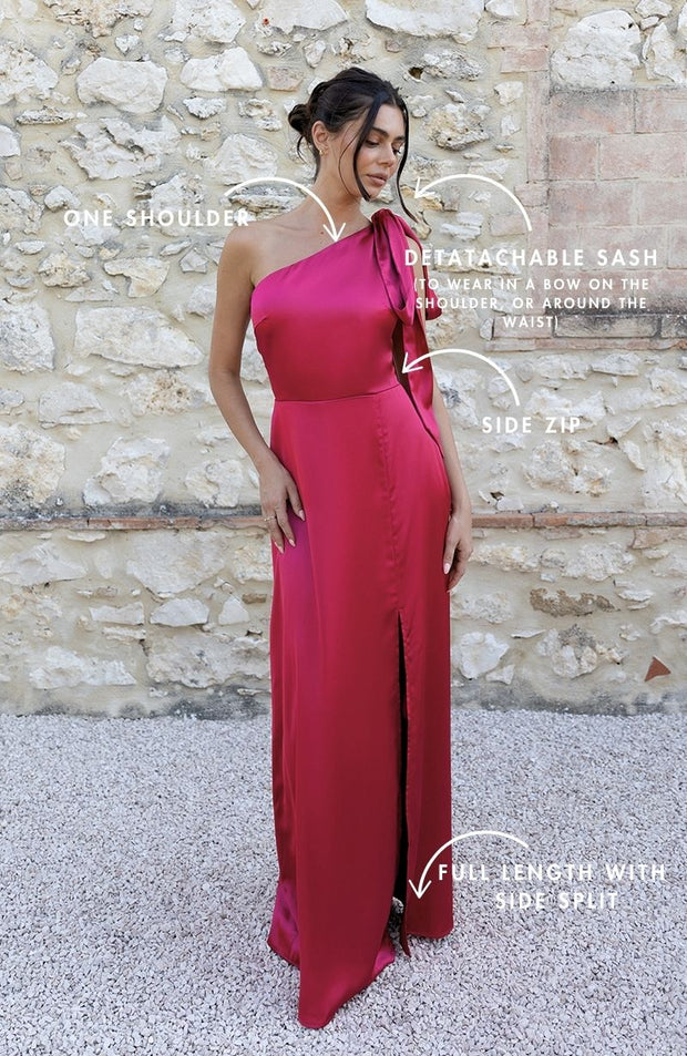 Pink maid of honor dresses online