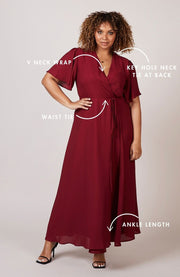 Florence Dress in Chianti Burgundy