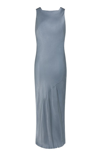 Paris Dress in Pale Blue Satin