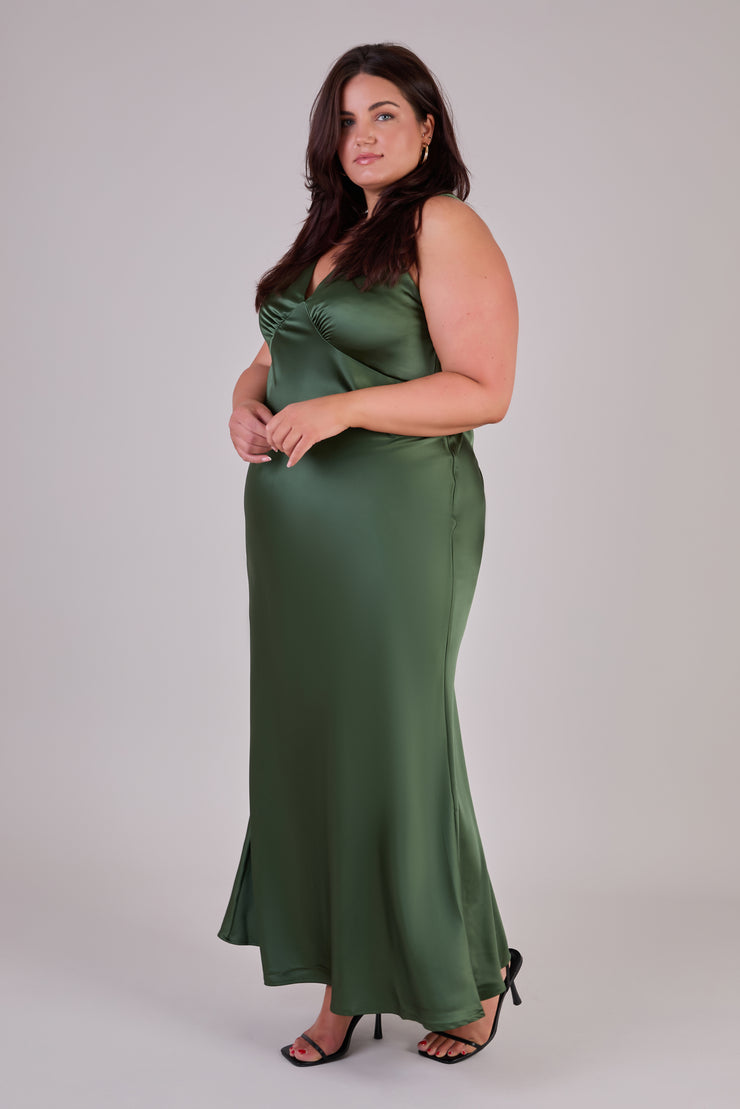 Rewritten Women's Amelia Dress - Olive Green Rewritten Women's Amelia Dress - Olive Green