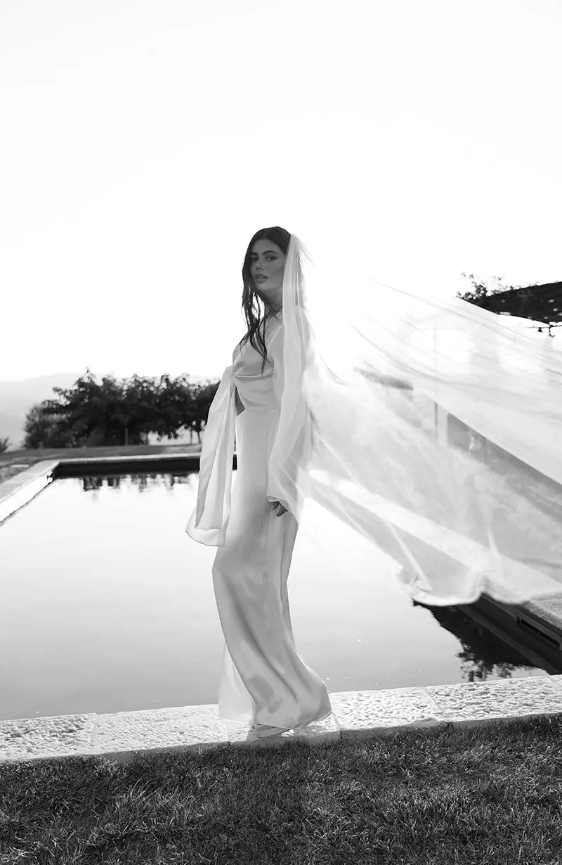 Annie Bridal Tie Front Jumpsuit Rewritten Bridal