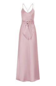 Brooklyn-Kleid aus rosafarbenem Satin