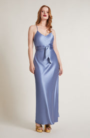 Brooklyn Dress in Sky Blue Satin SAMPLE SALE