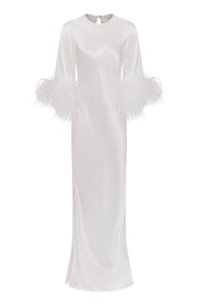 Dolly Bridal Dress with Feather Sleeve