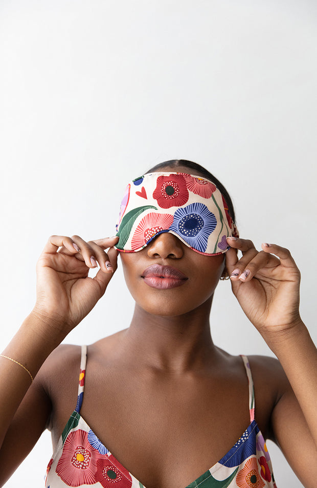 Augenmaske mit Fiorello-Print