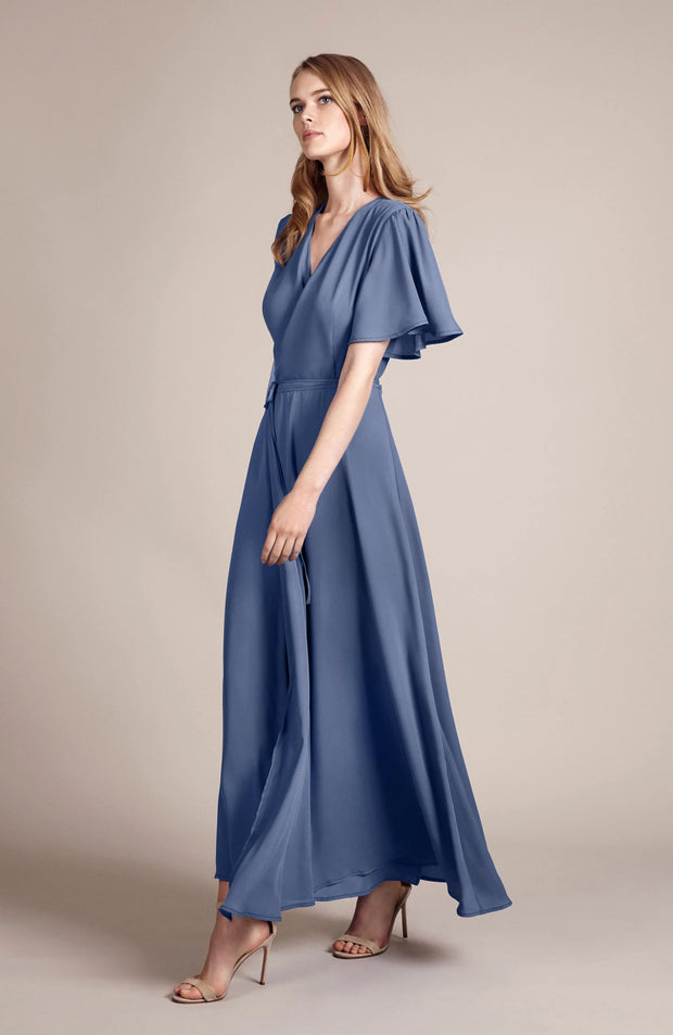 Florence Dress in Bluebell Crepe Rewritten London