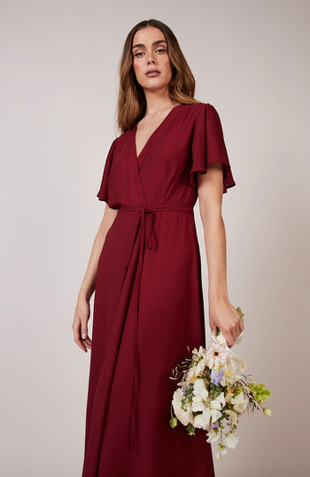 Florence Dress in Chianti Burgundy