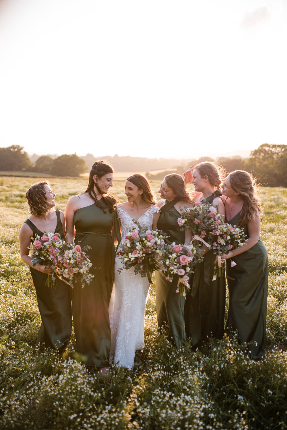Olive Green Bridesmaid Dress - Amelia Satin Maxi