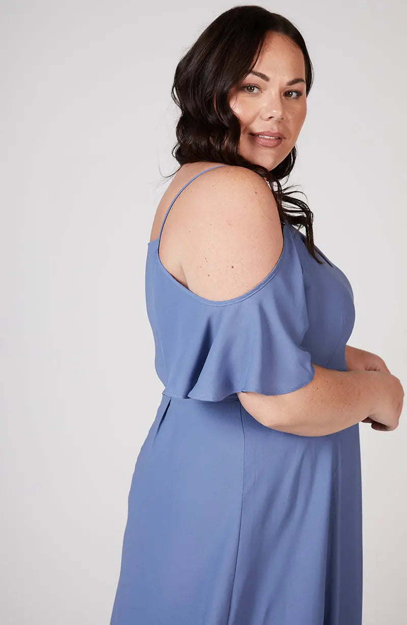 Mykonos bohemian Bridesmaids Dress in Blue