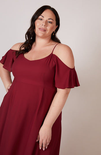 Mykonos Dress in Chianti Burgundy