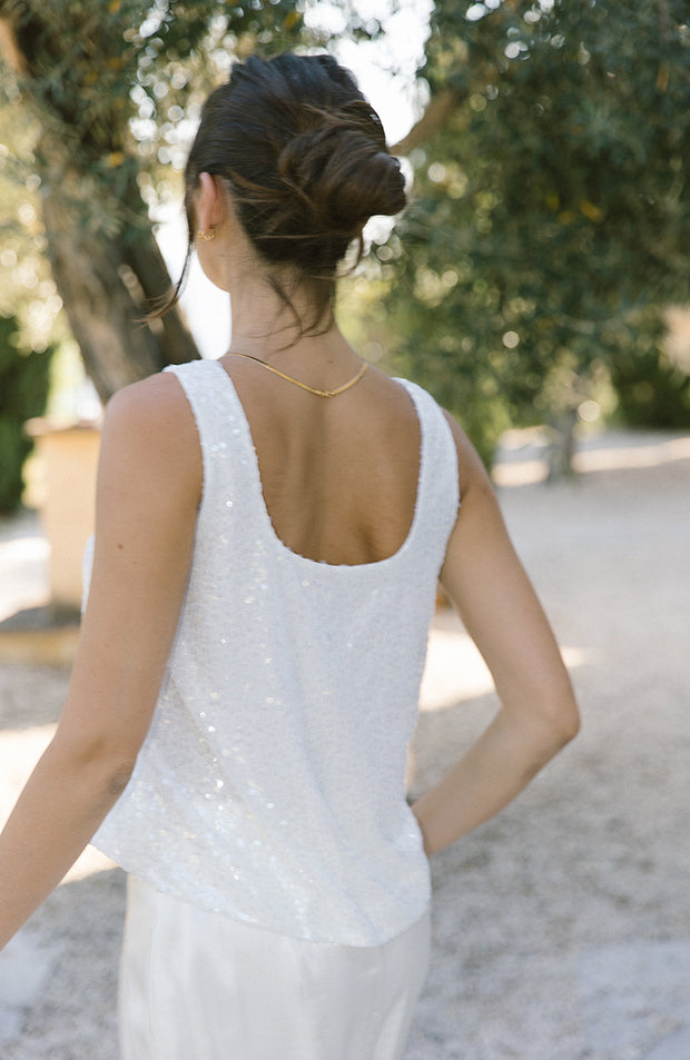 Nancy Bridal Sequin Top