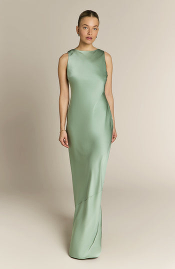 Paloma Scoop Back Dress in Sage Green