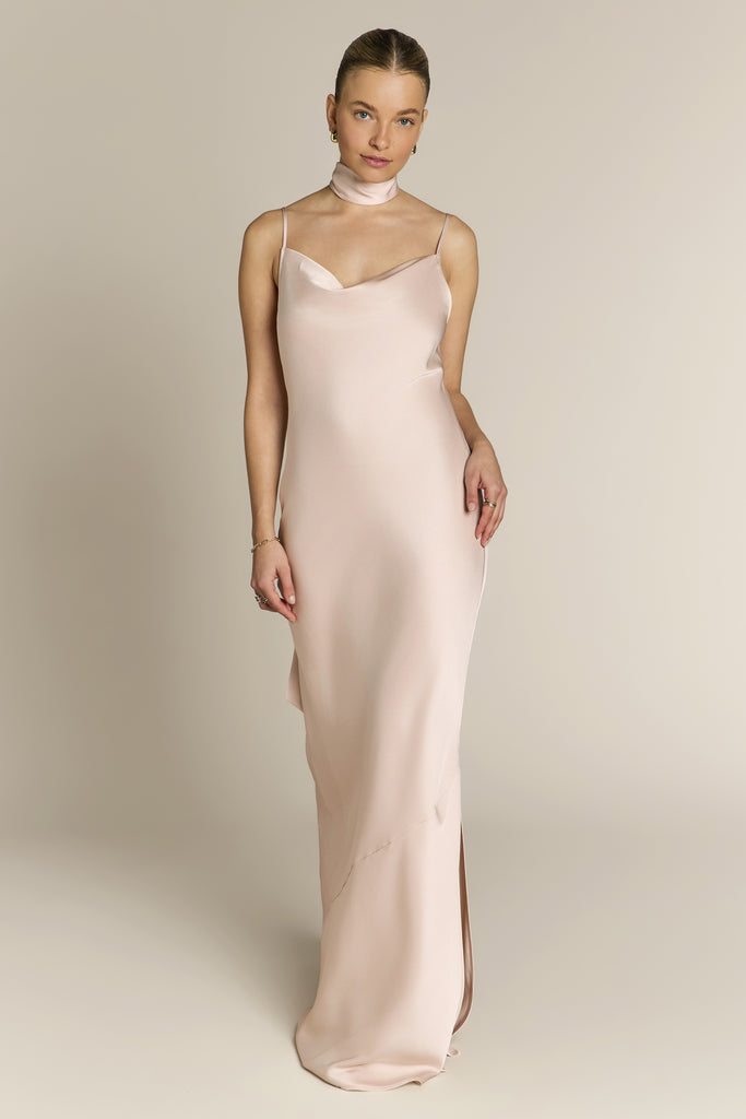 Pollenca Dress Champagne Satin