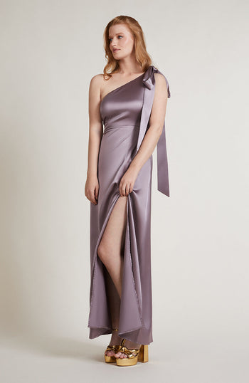 Porto Dress in Mink Satin SAMPLE SALE