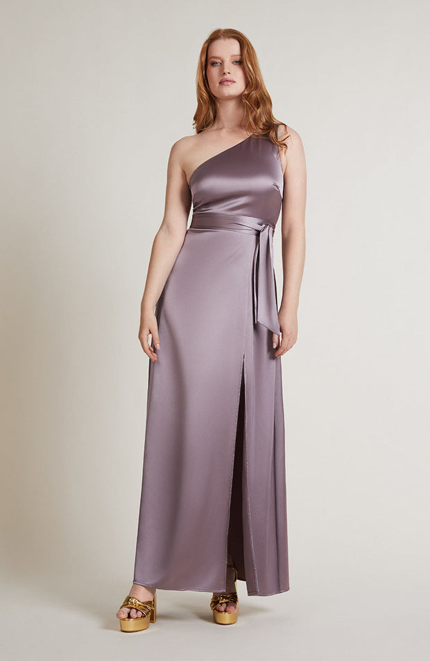 Porto Dress in Mink Satin SAMPLE SALE