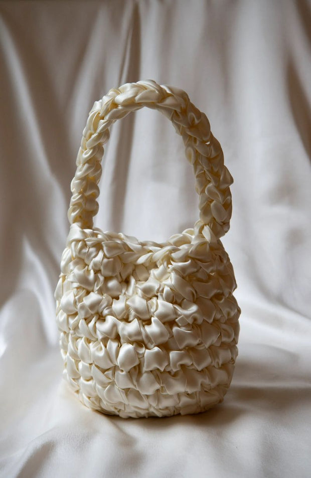 Crochet bridal bag