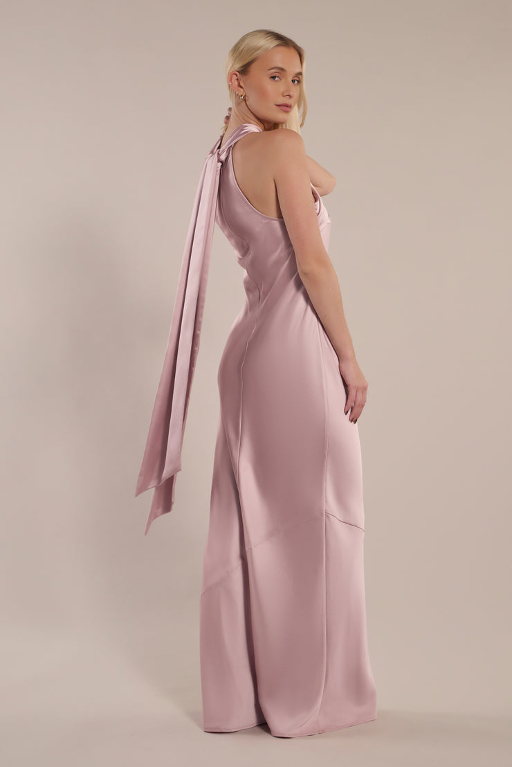 midi dress executive long sleeve satin maxi dress navy Navy Velvet Long Sleeve Split Skirt Midi Dress – AX Paris