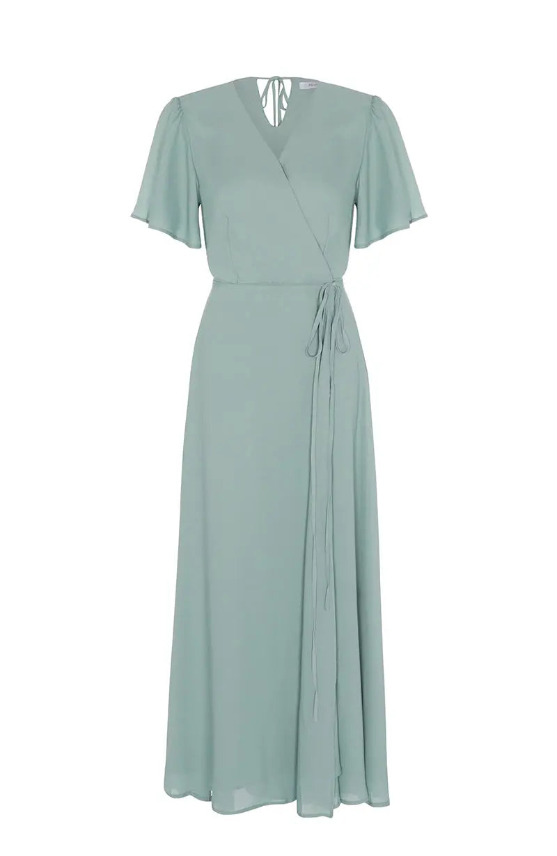 Florence Bridesmaids Wrap Dress in Marine Green | Rewritten Rewritten Florence Bridesmaids Wrap Dress in Marine Green | Rewritten Rewritten