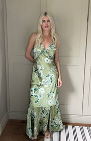 Amelia Green Floral Dress