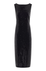 Paris Midi Dress in Black Sequin