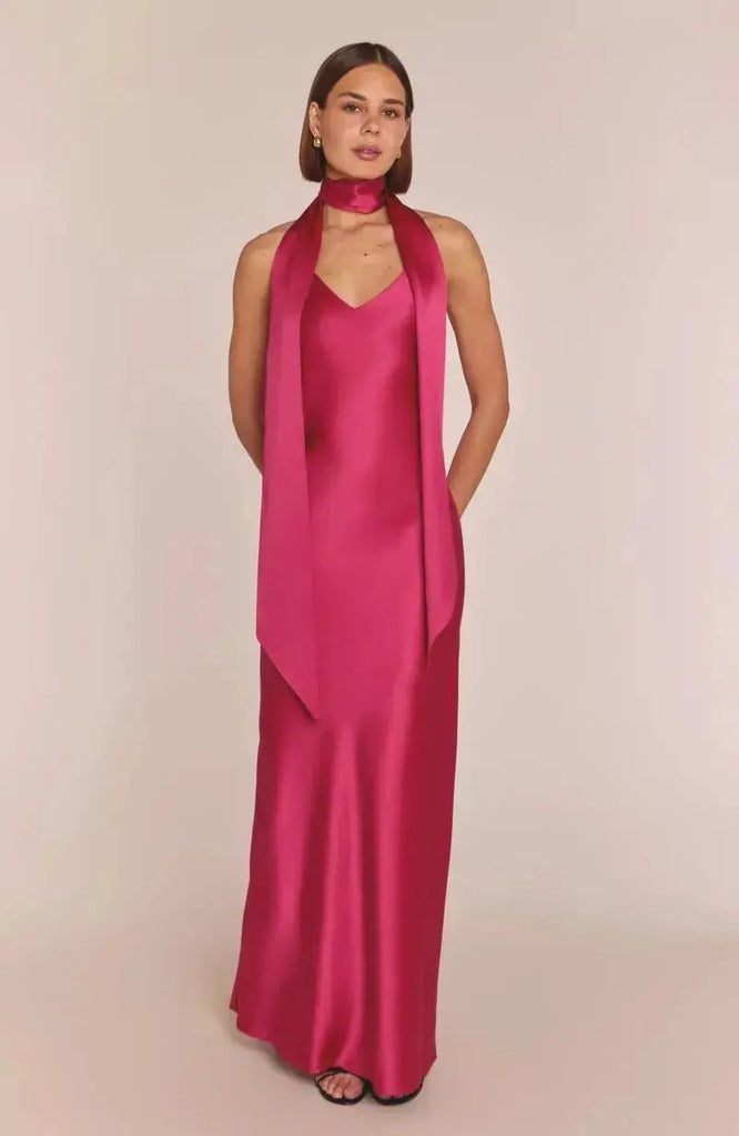 The Stunning Hot Pink Dress Brooklyn Satin Dress – Rewritten