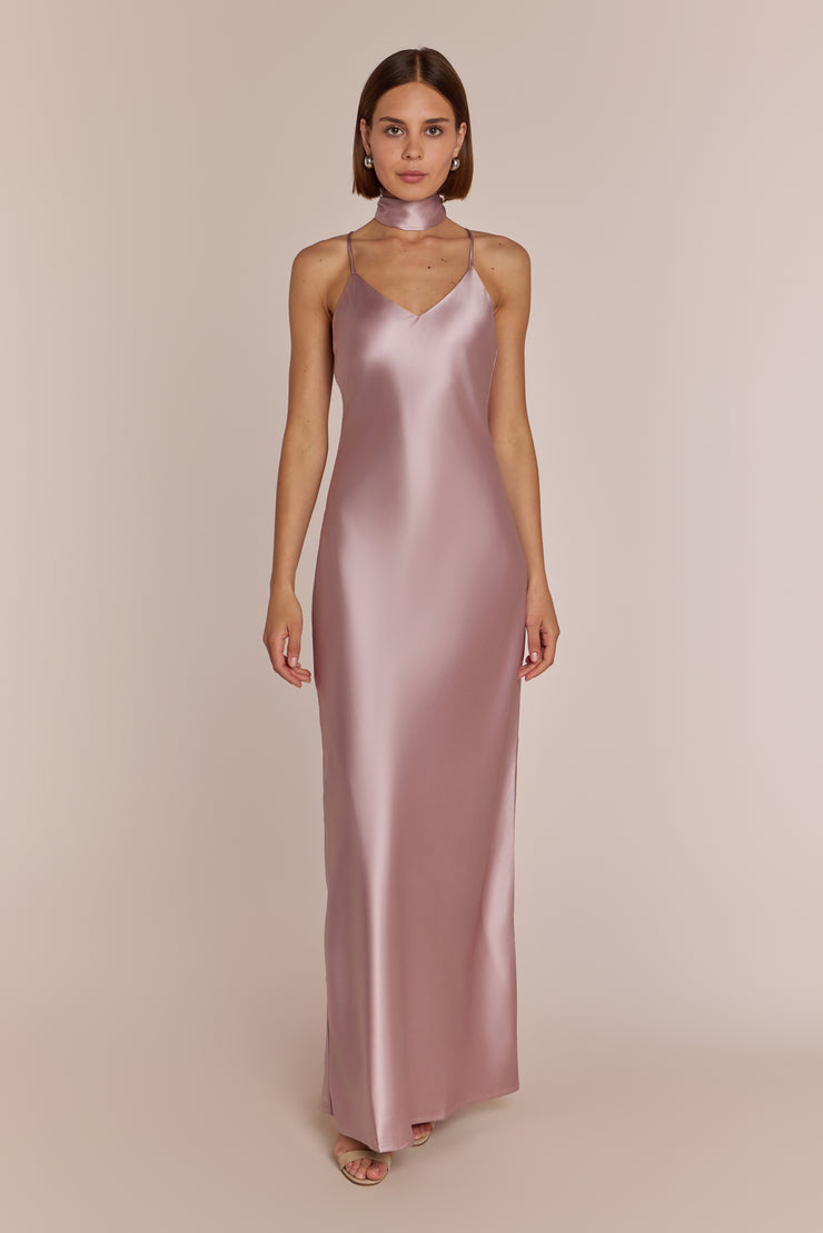 Brooklyn Bridesmaids Dress in Rose Pink Satin - Rewritten London Brooklyn Bridesmaids Dress in Rose Pink Satin - Rewritten London
