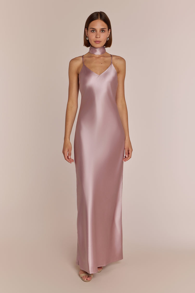 Brooklyn Rose Pink Satin Bridesmaid Dress | Slip Dress | Sizes XS-L