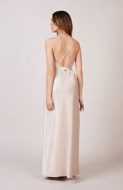 Brooklyn Dress in Champagne Satin SAMPLE SALE