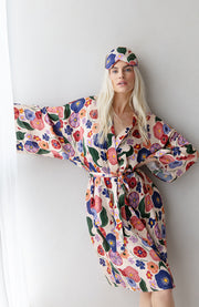 Kimono-badjas met Fiorello-print