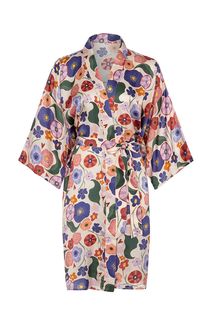 Fiorello Print Kimono Robe Rewritten London