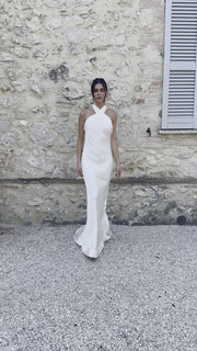 Marianne Bridal Dress with Neck Tie