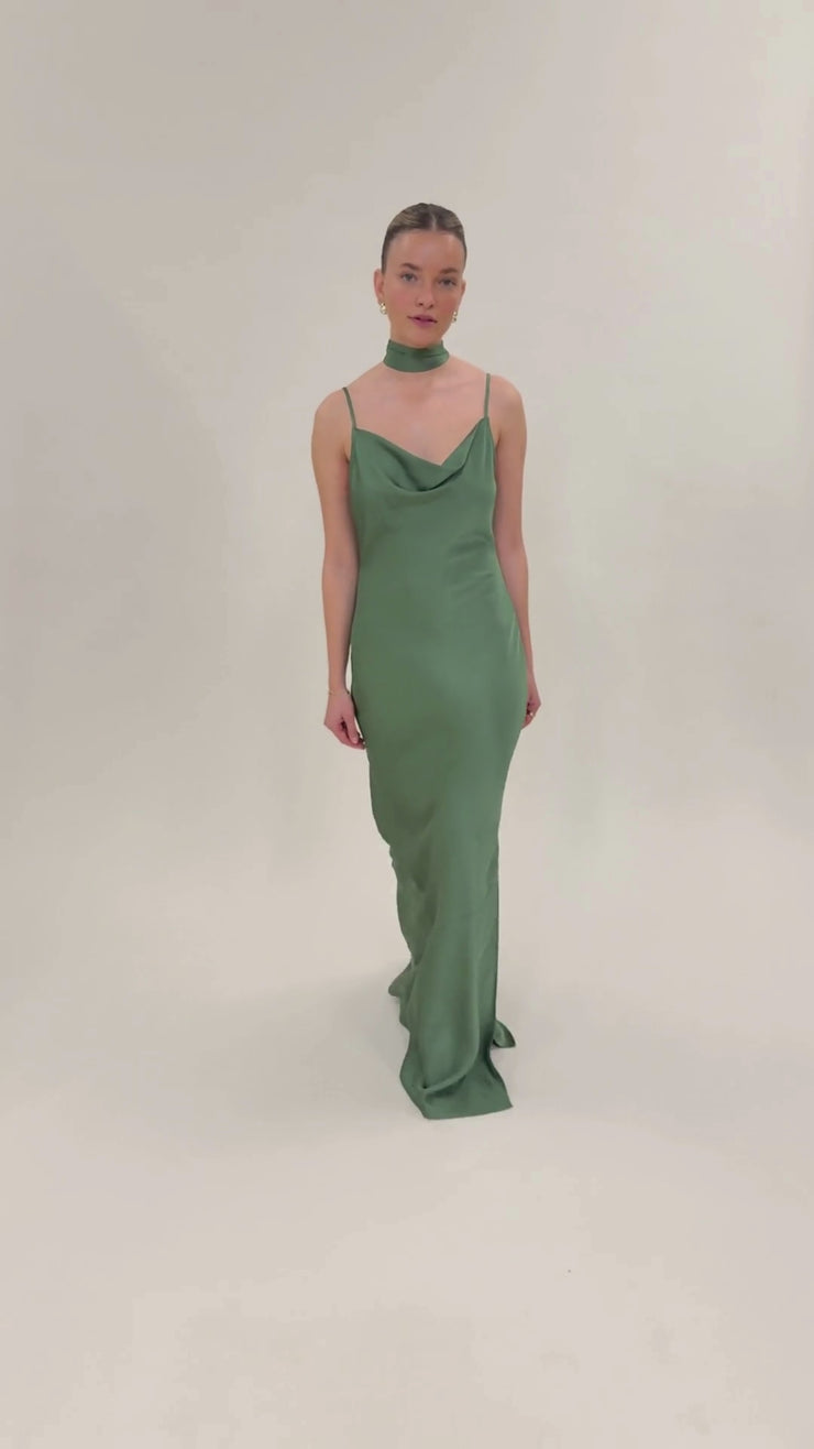 Olive Green Pollenca Dress