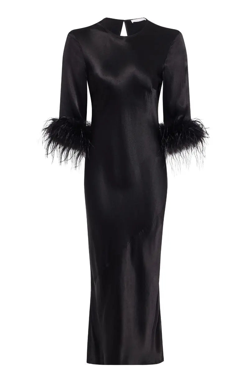 Dolly Feather Sleeve Dress In Black - Rewritten Rewritten Dolly Feather Sleeve Dress In Black - Rewritten Rewritten