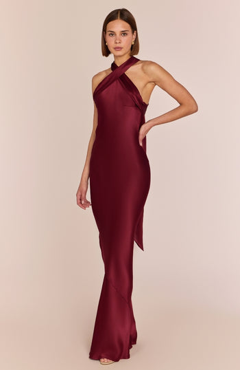 Roma Bridesmaid Dress in Chianti Satin
