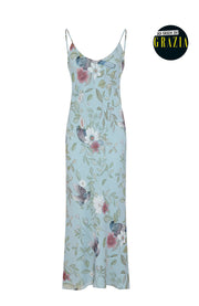 Camden Dress in Blue bird print