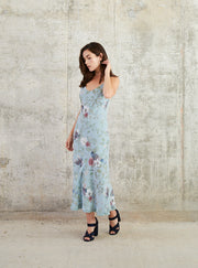 Camden Dress in Blue bird print